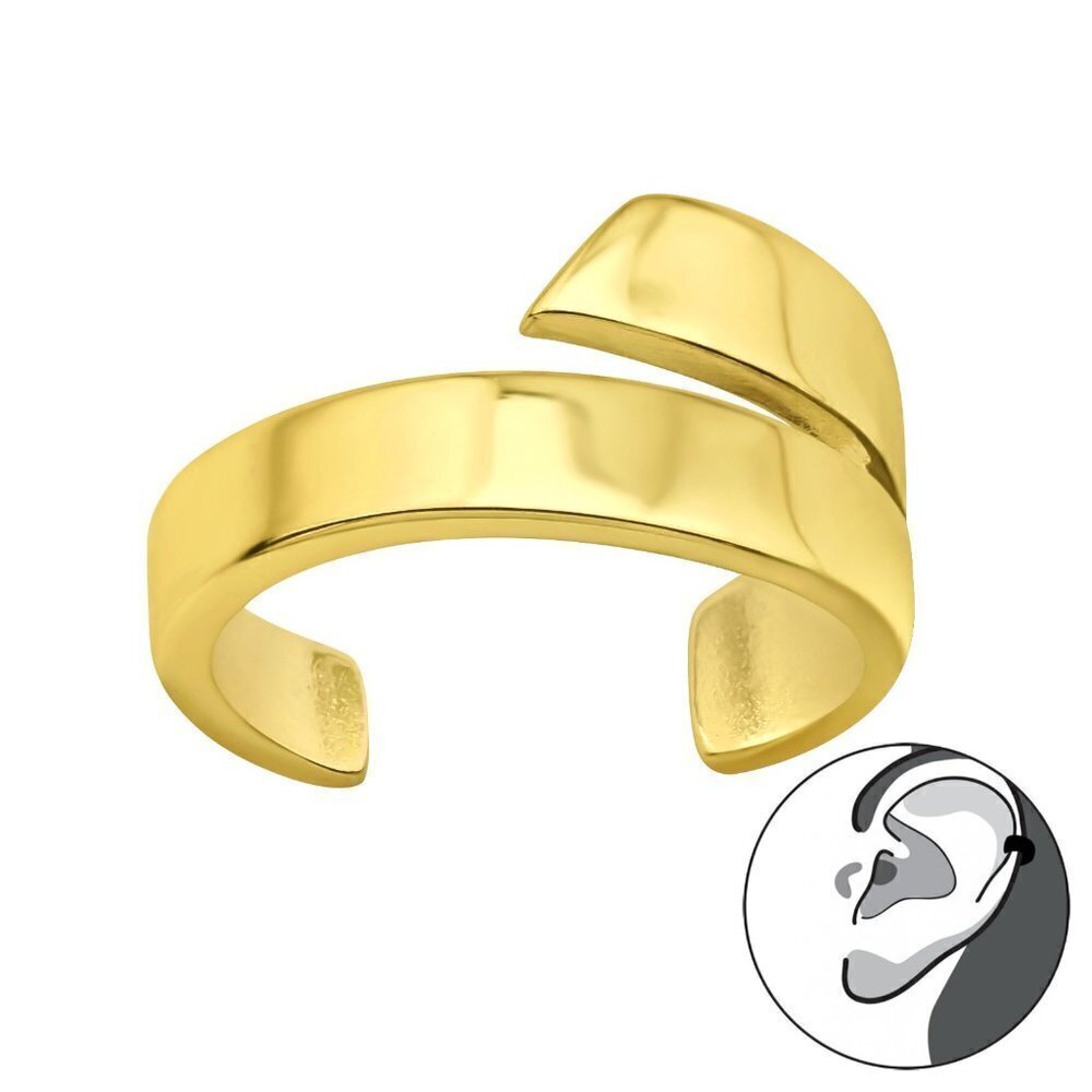14k Gold Vermeil Simple Ear Cuff​